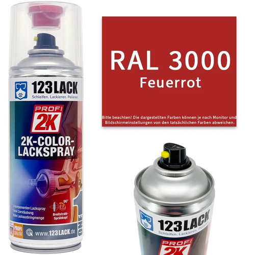 Lackspray ral 3000 farbe - 2k,